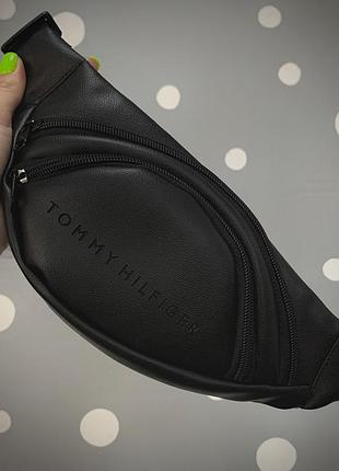 Бананка мужская | женская черная tommy hilfiger