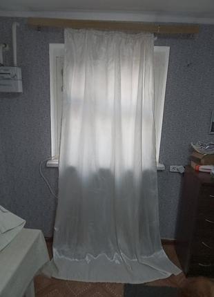 135*225 см штора, незавеска цвет жемчужины