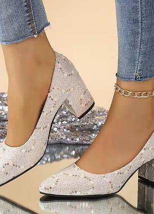 Туфлі жіночі,  святкові,  золотисті, 38,5-39