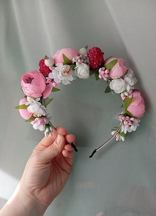 Обруч весни. обруч з квітами.  обідок з квітами.