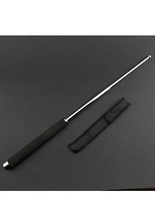 Телескопічна палиця, кийок. захист від дво- і чотириногих тварин.
матеріал: нержавіюча сталь.
довжина: у складеному вигляді – 24 см, у роз-му – 66 см.