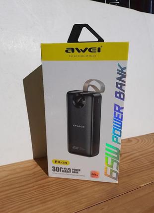 Повербанк для ноутбуків awei pa-34 30000 mah 65w