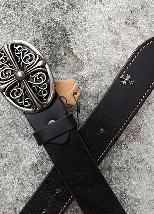 Ремінь chrome hearts італійський ремінь