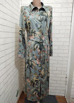 Женское платье макси с тропическим принтом от x-design
