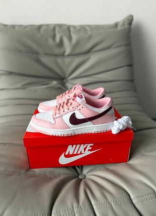 😊  nike dunk low pink foam red white