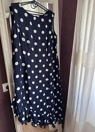 Вінтажна сукня в горох з воланами alba moda