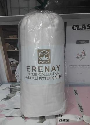 Сатиновая простынь на резинке 160х200 см и 2 наволочки(турция)