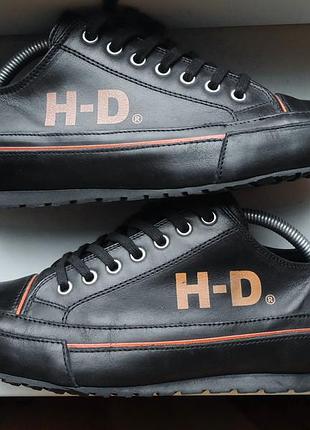 Кроссовки кеды harley davidson h-d leather black (42)