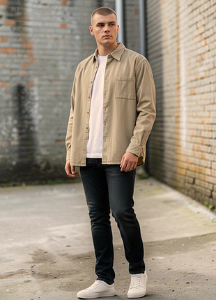 Чоловіча бавовняна вельветова сорочка