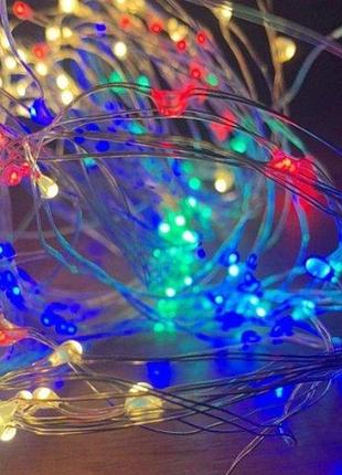 Xmas гірлянда 300l (copper) на мідному дроті (крапля роси) кінський хвіст m мультиколірний 3m 7266