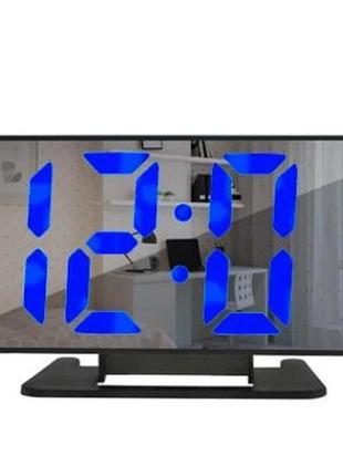 Годинник настільний vst 888-5 дисплей 7.5 дюйма/синій підсвіткою/датчиком температури та датою