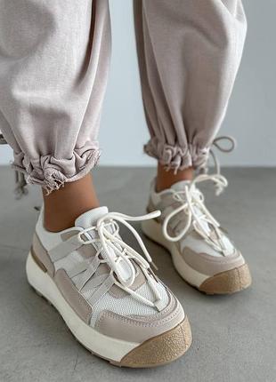 Кеды 11040, р.36,37,38,39, эко-кожа, беж