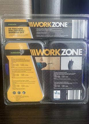 Набір свердел workzone на 15 штук. 2