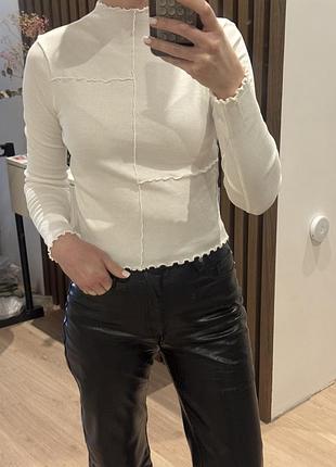 Новий лонгслів в рубчик h&m 10