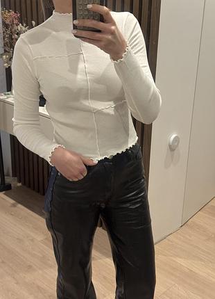 Новий лонгслів в рубчик h&m 9