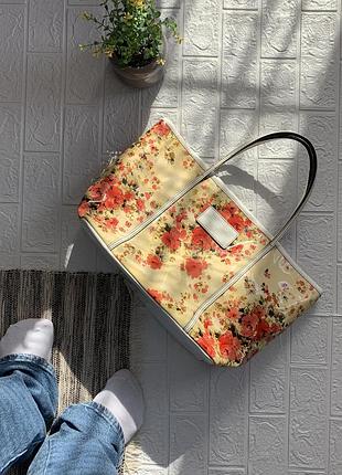 Vintage dolce&gabbana full printed flowers bag сумка дольче оригінал в квітах велика