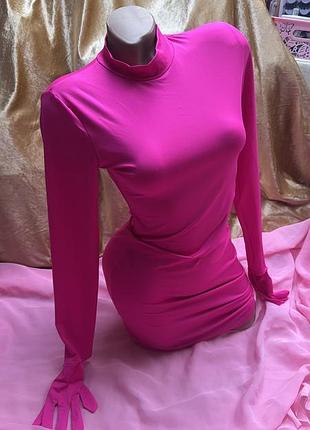 Сукня гольф з рукавичками міні