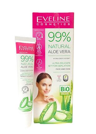 Крем для депиляции лица и подбородка eveline 20 мл. aloe vera