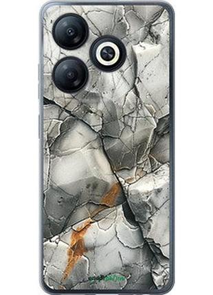 Чехол на infinix smart 8 серый мрамор "6041u-3431-7673"
