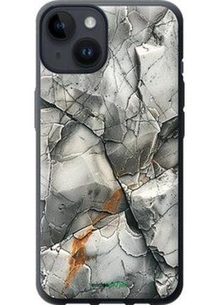 Чехол на iphone 14 серый мрамор "6041u-2648-7673"