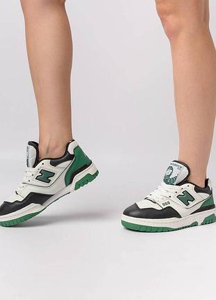 🌺жіночі кросівки new balance 550 white black green