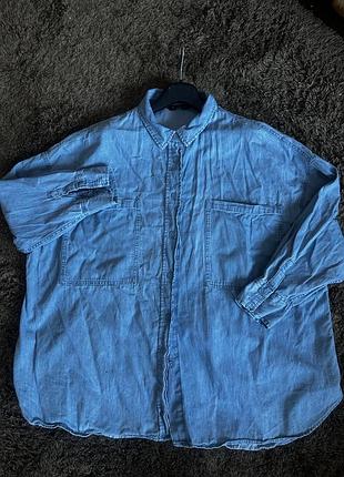 Джинсова сорочка великого розміру