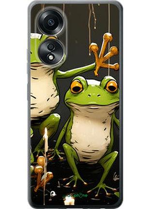 Чехол на oppo a58 4g лягушки 2 "5657u-3184-7673"