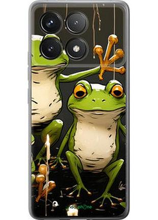 Чохол на xiaomi poco f6 pro жабки 2 "5657u-3755-7673"