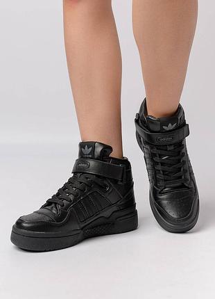 🌺жіночі кросівки adidas forum 84 mid black w