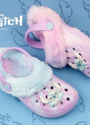 Дитячі крокси шльопанці 25 розмір, устілка 15.5см stitch стіч