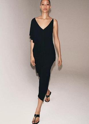 Асимметричное платье миди zw collection