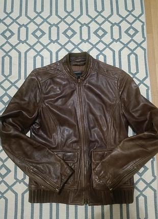 Mango куртка кожаная женская