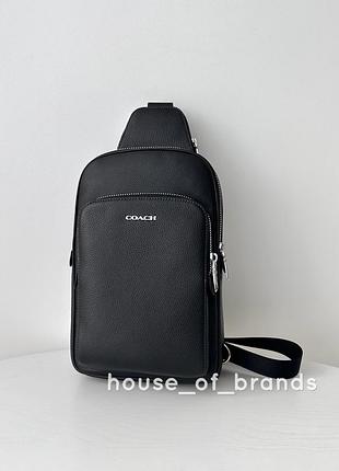Чоловіча шкіряна сумка слінг coach ethan pack оригінал мужская сумочка слинг моно рюкзак коач коуч шкіра на подарунок чоловіку подарок мужу хлопцю
