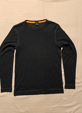 Hugo boss orange светр темно-сірий slim fit xl, оригінал
