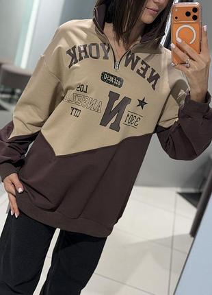 Стильний світшот на блискавці new york