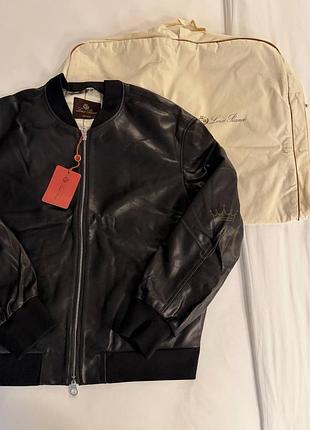 Чоловіча шкіряна куртка в стилі loro piana 3xl