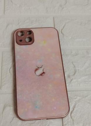 Стильный розовый чехол «marble bling» для iphone