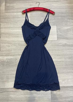 Нічна сорочка модал з мереживом брендова приємна до тіла