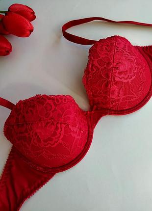 Кружевний бюстгалтер з подушечками пуш-ап body flirt, eur 75b