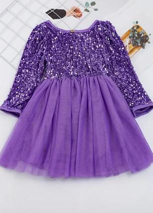Праздничное платье для девочки пайетки 2