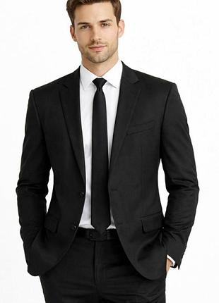 Чорний чоловічий брючний костюм розмір м мужской брючный костюм черный