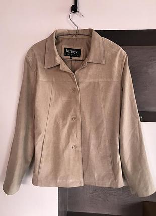 Жакет піджак barneys originals -замшевий,бежевий,жіночий,класичний,м-l