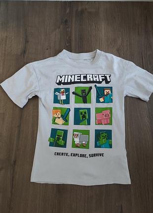 Футболка h&m майнкрафт на хлопчика 6-8р.