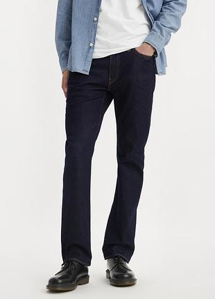 Мужские джинсы levi's premium 514TM straight fit 0051416 - темный деним mid knight, прямая штанина, тянутся. оригинал.