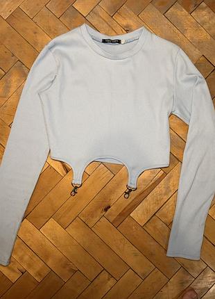 Топ на довгий рукав, розмір: s/m, колір: блакитний