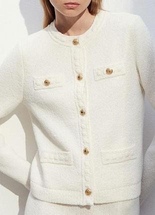 Роскошный текстурированный вязаный кардиган от h&amp;m🤍💛
