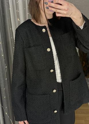 Твідовий новий піджак в стилі old money від h&m
