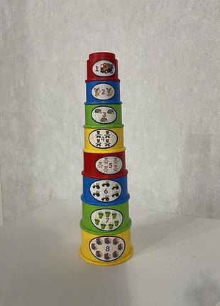 Ігровий набір "пірамідка" 8 елементів сортер tigres