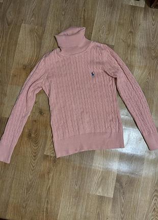 Светр polo рожевий