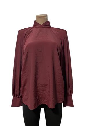 Красивая женская бордовая блузка блуза